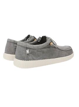 Zapatos Walkin Pitas Wallabi washed gris para hombre