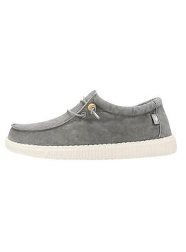 Zapatos Walkin Pitas Wallabi washed gris para hombre
