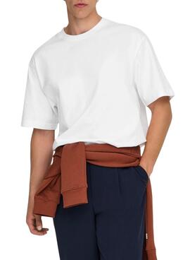 Camiseta Only and Sons Fred blanco para hombre