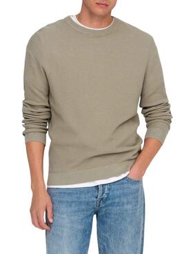 Jersey Only and Sons Tony beige para hombre