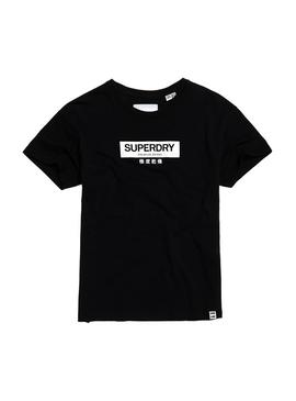 Camiseta Superdry Portland Negro Mujer