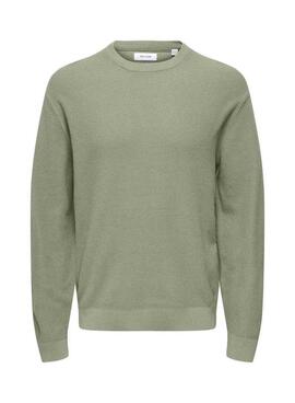 Jersey Only and Sons Tony verde para hombre