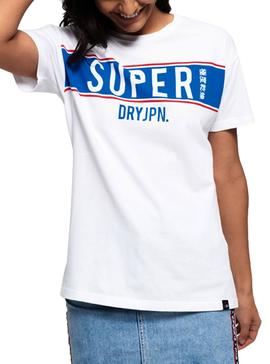 Camiseta Superdry Portland Blanco Mujer