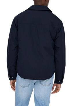Sobrecamisa Only and Sons David acolchada marino para hombre