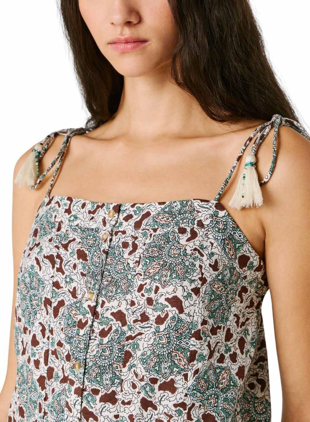 Top Pepe Jeans Agnes verde para mujer