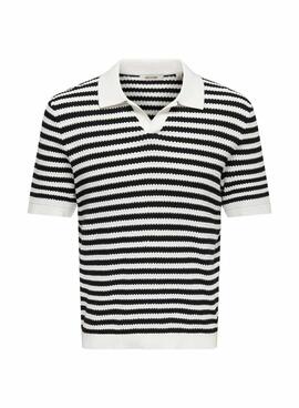 Polo Only and Sons Serge rayas marino para hombre