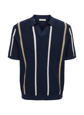 ONSTRYM LIFE REG SS RESORT KNIT Dark Navy TWILL