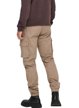 Pantalón Only and Sons Cam cargo beige para hombre