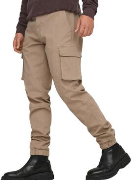 Pantalón Only and Sons Cam cargo beige para hombre