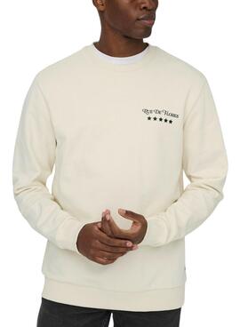 Sudadera Only and Sons Cesc beige para hombre