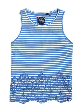 Camiseta Superdry Lara Rayas Azul Mujer