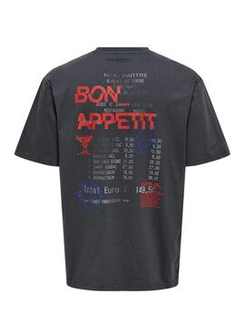 Camiseta Only and Sons Fredo gris para hombre