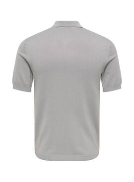 Polo Only and Sons Wyler gris para hombre