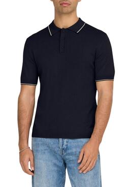 Polo Only and Sons Wyler marino para hombre