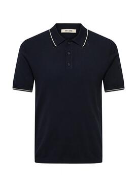 Polo Only and Sons Wyler marino para hombre
