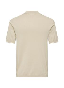 Polo Only and Sons Wyler beige para hombre
