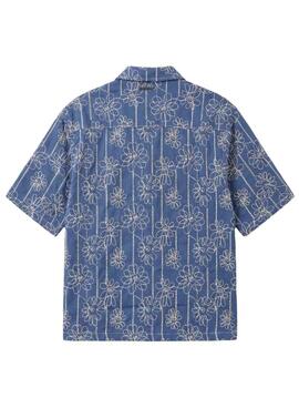 Camisa Project x Paris Candide Idylle flores azul para hombre