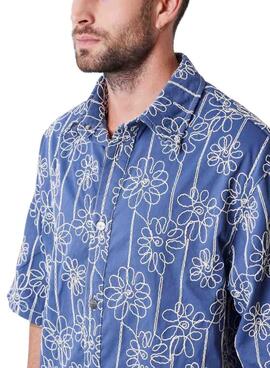 Camisa Project x Paris Candide Idylle flores azul para hombre