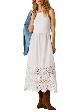 Vestido Pepe Jeans Naomi blanco para mujer