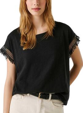 Camiseta Pepe Jeans Nain negro para mujer