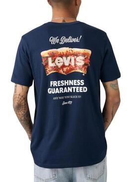 Camiseta Levis Pizza azul marino para hombre