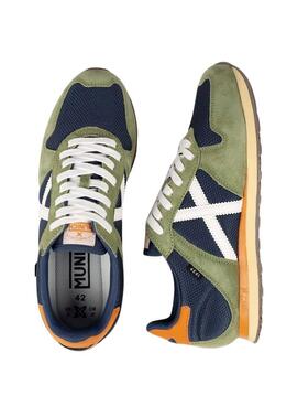 Zapatillas Munich Massana Classic verde y marino para hombre