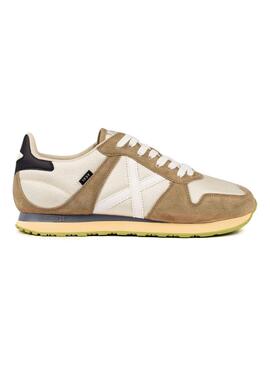 Zapatillas Munich Massana Classic blanco y camel para hombre