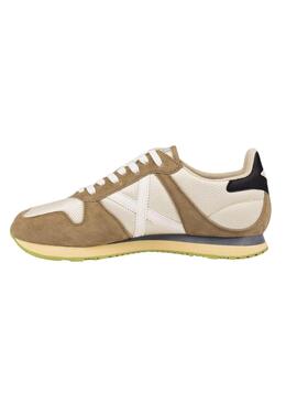 Zapatillas Munich Massana Classic blanco y camel para hombre
