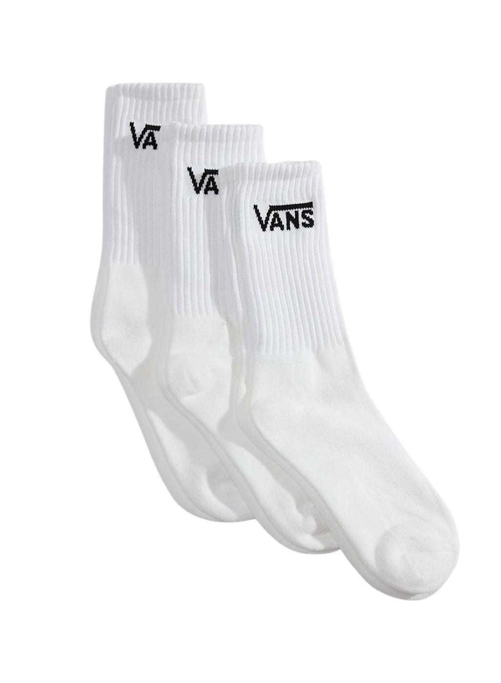 Pack 3 calcetines Vans altos Classic Crew blanco para hombre y mujer