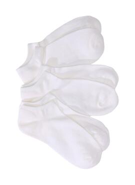 Calcetines Vans Classic Kick 3 pares blanco para mujer y hombre