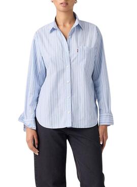 Camisa Levis Harlie rayas azul para mujer