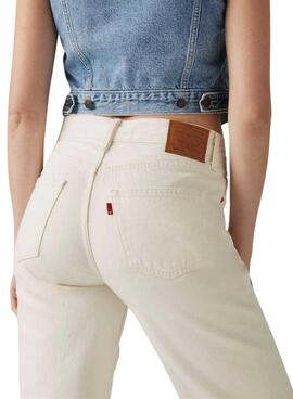 Pantalón vaquero Levis 501 90S beige para mujer
