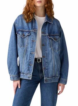 Cazadora vaquera Levis XL Trucker azul para mujer