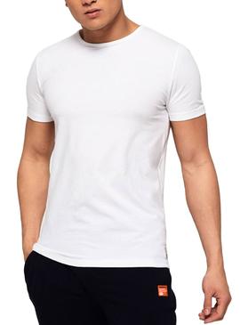 Pack Camisetas Superdry Slim Blanco Hombre