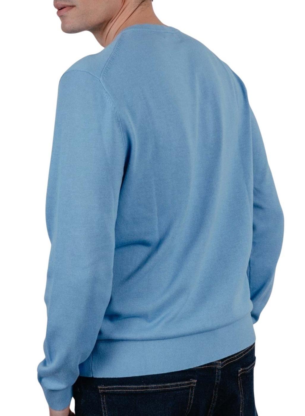 Jersey El Pulpo logo bordado azul lavanda para hombre