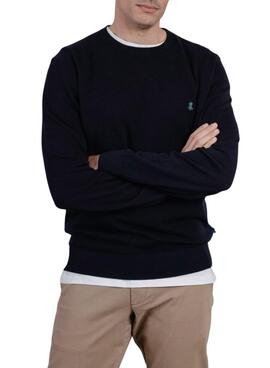 Jersey El Pulpo logo bordado azul marino delavé para hombre