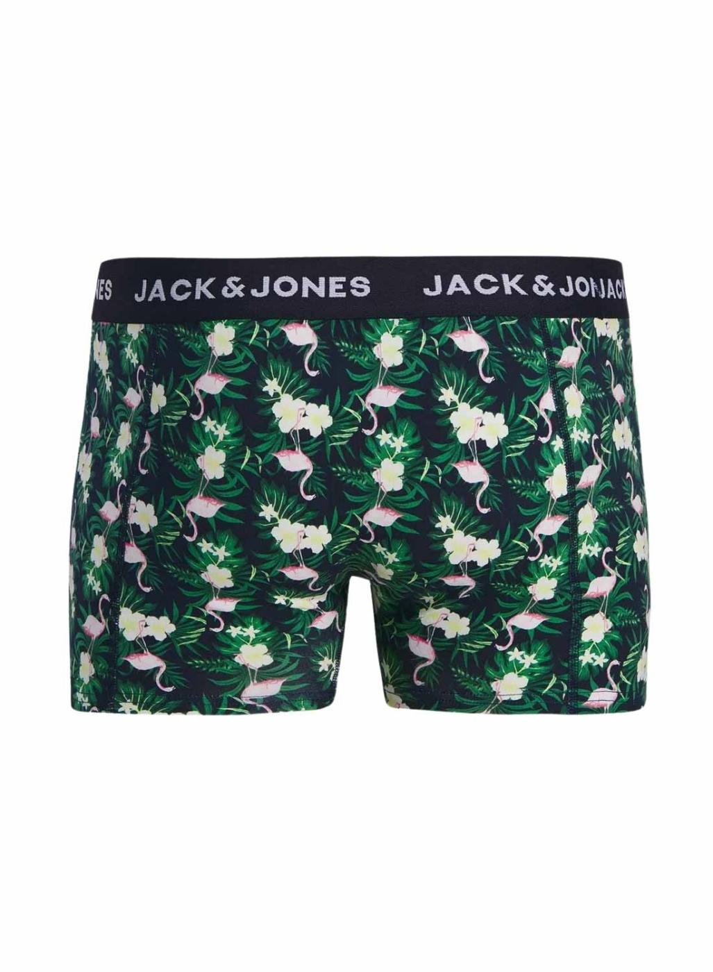 Pack calzoncillos Jack and Jones Flamingo flores para hombre