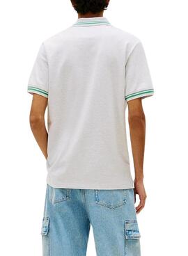 Polo Tommy Jeans Tipped gris para hombre