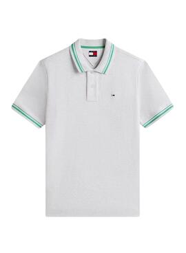 Polo Tommy Jeans Tipped gris para hombre