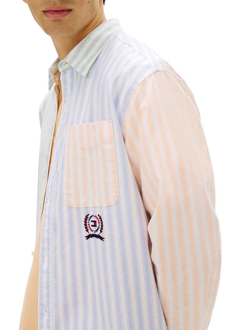 Camisa Tommy Jeans Fun Stripe multicolor para hombre
