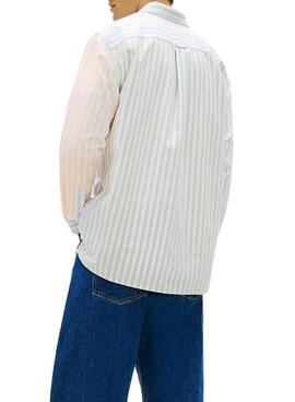 Camisa Tommy Jeans Fun Stripe multicolor para hombre