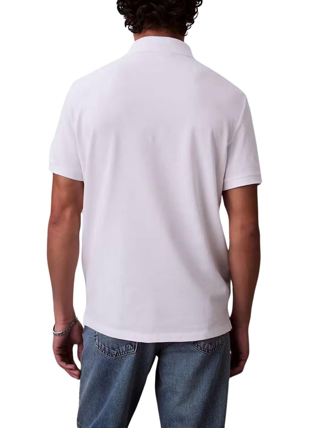 Polo Calvin Klein Jeans Monogram blanco para hombre