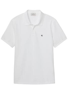 Polo Calvin Klein Jeans Monogram blanco para hombre