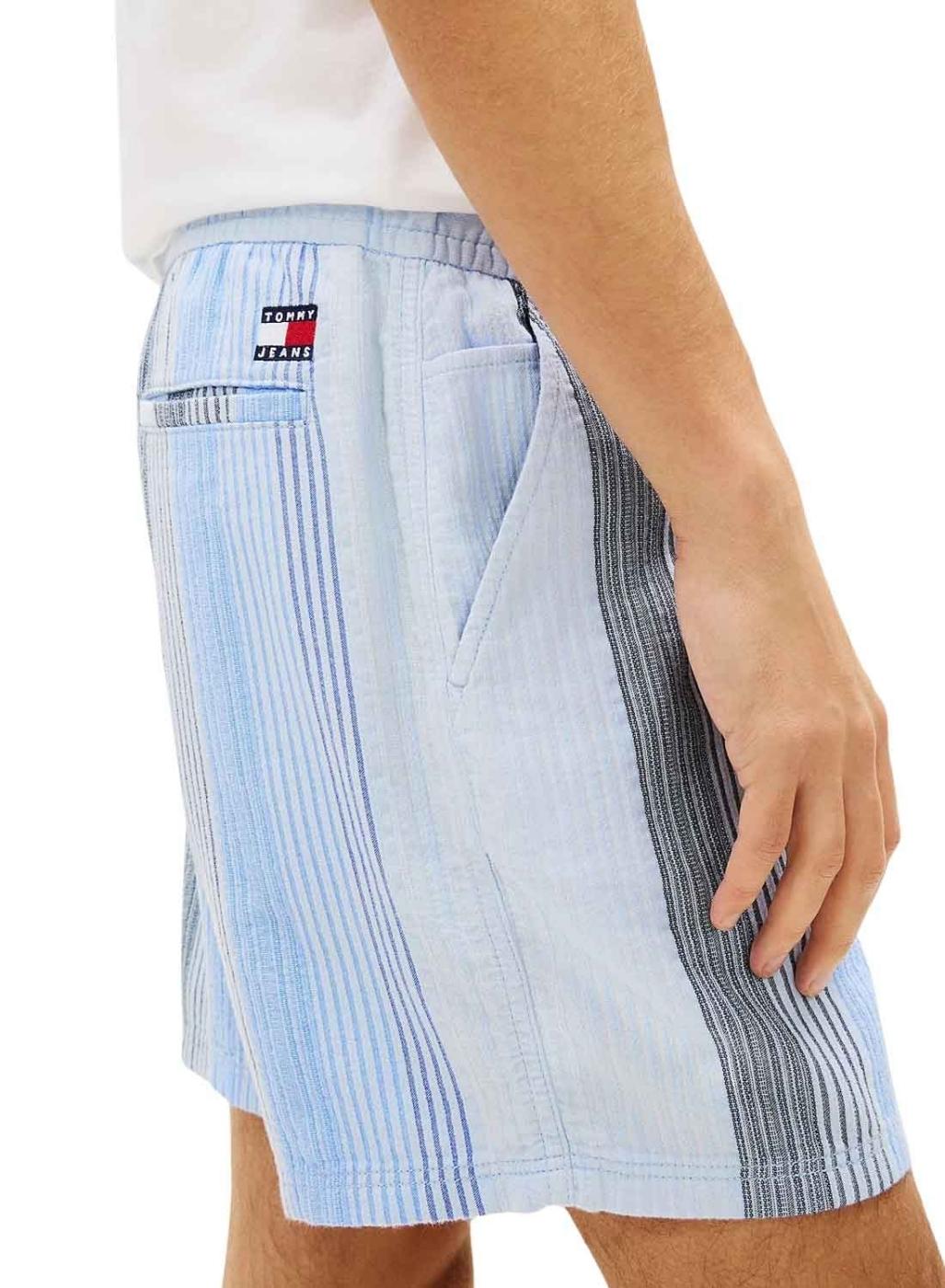 Bermudas Tommy Jeans Stripe azul para hombre
