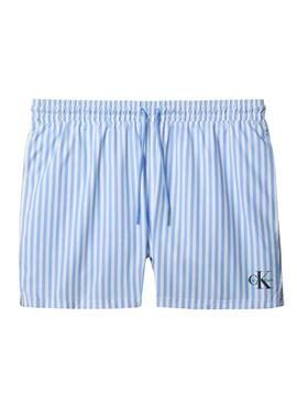 Bañador Calvin Klein Jeans Penny Stripe azul para hombre