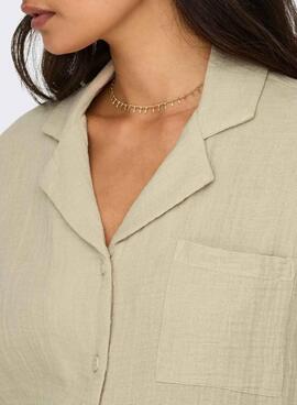 Camisa Only Thyra beige para mujer