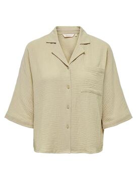 Camisa Only Thyra beige para mujer