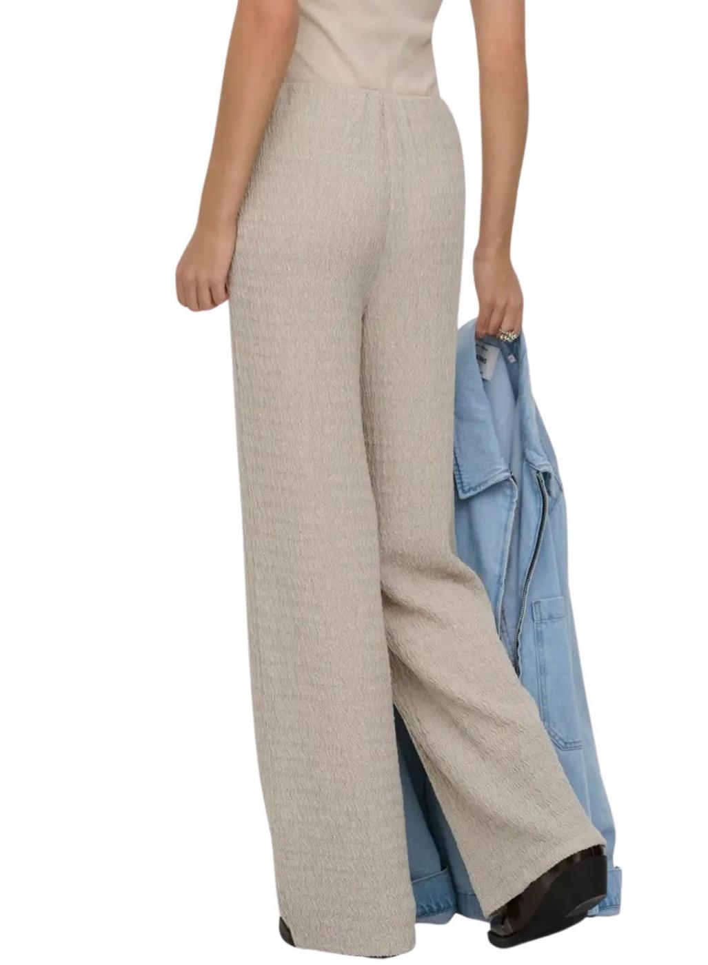 Pantalones Only Ilse estructura beige para mujer