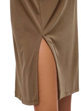 Vestido Vila Vimodala midi marrón para mujer