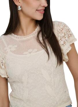 Top Only Estralla beige para mujer